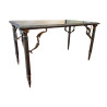 Mesa de apoio em bronze e mármore