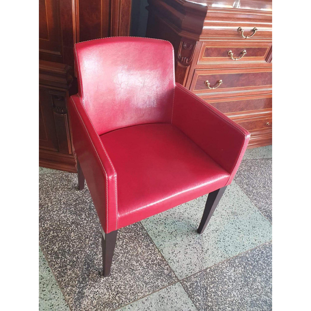 Red single armchair