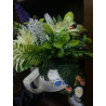 Molheiro flower set "with details blue flowers"
