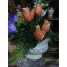 Blue detail gravy boat flowers set