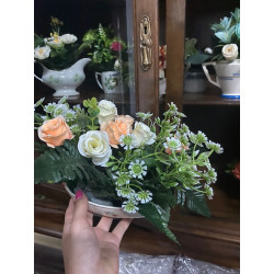 Small white floral platter...