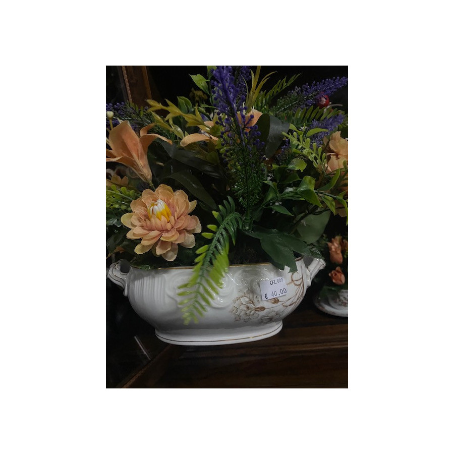 Conjunto travessa grande flores