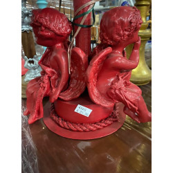 Candelabro anjos vermelho