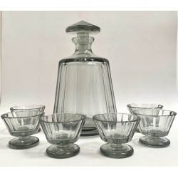 Garrafas e 6 Copos Art Deco
