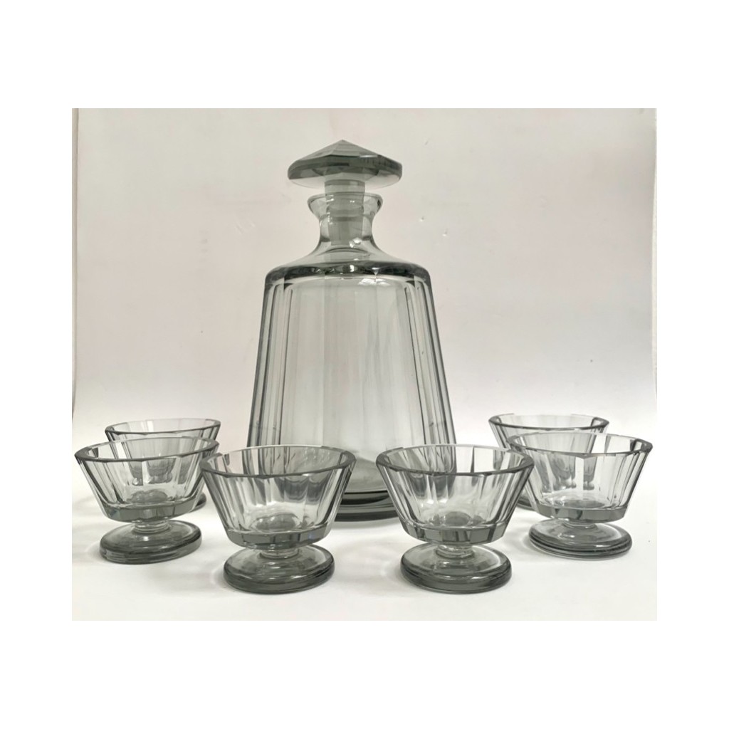 Garrafas e 6 Copos Art Deco