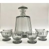 Garrafas e 6 Copos Art Deco